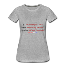 Load image into Gallery viewer, WE ARE ALL CANCELLABLE - Women’s Premium T-Shirt - heather gray