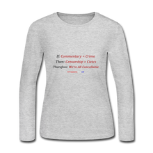 Load image into Gallery viewer, WE ARE ALL CANCELLABLE - Women's Long Sleeve Jersey T-Shirt - gray