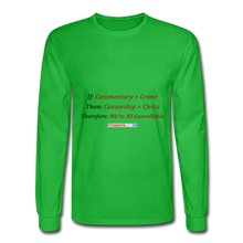 Load image into Gallery viewer, WE ARE ALL CANCELLABLE - Men's Long Sleeve T-Shirt - bright green