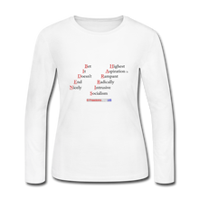 Load image into Gallery viewer, BIDEN-HARRIS - Women's Long Sleeve Jersey T-Shirt - white