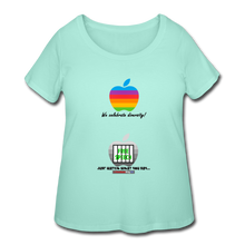 Load image into Gallery viewer, JUST WATCH WHAT YOU SAY - Women’s Curvy T-Shirt - mint