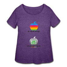 Load image into Gallery viewer, JUST WATCH WHAT YOU SAY - Women’s Curvy T-Shirt - heather purple