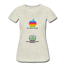 Load image into Gallery viewer, JUST WATCH WHAT YOU SAY - Women’s Premium T-Shirt - heather oatmeal