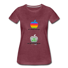 Load image into Gallery viewer, JUST WATCH WHAT YOU SAY - Women’s Premium T-Shirt - heather burgundy