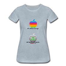 Load image into Gallery viewer, JUST WATCH WHAT YOU SAY - Women’s Premium T-Shirt - heather ice blue