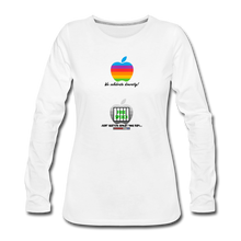 Load image into Gallery viewer, JUST WATCH WHAT YOU SAY - Women's Premium Long Sleeve T-Shirt - white
