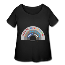 Load image into Gallery viewer, GROUPTHINK RAINBOW - Women’s Curvy T-Shirt - black