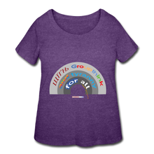 Load image into Gallery viewer, GROUPTHINK RAINBOW - Women’s Curvy T-Shirt - heather purple