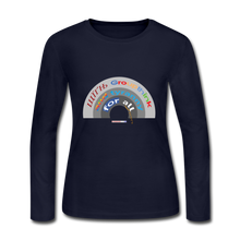 Load image into Gallery viewer, GROUPTHINK RAINBOW - Women's Long Sleeve Jersey T-Shirt - navy