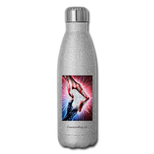 Load image into Gallery viewer, A PATRIOT'S HANDS - Insulated Stainless Steel Water Bottle - silver glitter