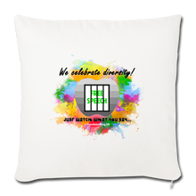 Load image into Gallery viewer, JUST WATCH WHAT YOU SAY - Throw Pillow Cover 18” x 18” - natural white