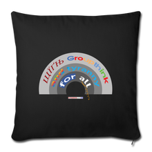 Load image into Gallery viewer, GROUPTHINK RAINBOW - Throw Pillow Cover 18” x 18” - black