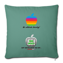 Load image into Gallery viewer, JUST WATCH WHAT YOU SAY (style 2) - Throw Pillow Cover 18” x 18” - cypress green