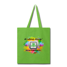 Load image into Gallery viewer, JUST WATCH WHAT YOU SAY - Tote Bag - lime green