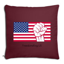 Load image into Gallery viewer, USA STRONG - Throw Pillow Cover 18” x 18” - burgundy