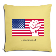 Load image into Gallery viewer, USA STRONG - Throw Pillow Cover 18” x 18” - washed yellow