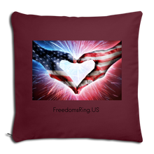 Load image into Gallery viewer, A PATRIOT'S HANDS - Throw Pillow Cover 18” x 18” - burgundy