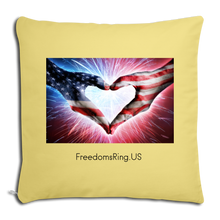 Load image into Gallery viewer, A PATRIOT'S HANDS - Throw Pillow Cover 18” x 18” - washed yellow