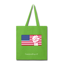 Load image into Gallery viewer, USA STRONG - Tote Bag - lime green