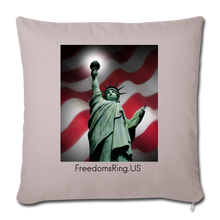 Load image into Gallery viewer, LIBERY'S LIGHT - Throw Pillow Cover 18” x 18” - light taupe