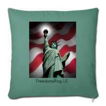 Load image into Gallery viewer, LIBERY'S LIGHT - Throw Pillow Cover 18” x 18” - cypress green