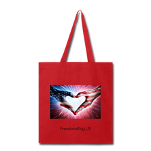Load image into Gallery viewer, A PATRIOT'S HANDS - Tote Bag - red