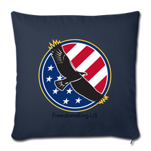 Load image into Gallery viewer, SOARING EAGLE - Throw Pillow Cover 18” x 18” - navy