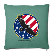 Load image into Gallery viewer, SOARING EAGLE - Throw Pillow Cover 18” x 18” - cypress green