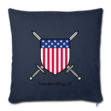 Load image into Gallery viewer, USA SWORD AND SHIELD - Throw Pillow Cover 18” x 18” - navy