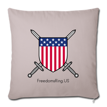 Load image into Gallery viewer, USA SWORD AND SHIELD - Throw Pillow Cover 18” x 18” - light taupe