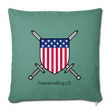 Load image into Gallery viewer, USA SWORD AND SHIELD - Throw Pillow Cover 18” x 18” - cypress green
