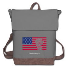 Load image into Gallery viewer, USA STRONG - Canvas Backpack - gray/brown