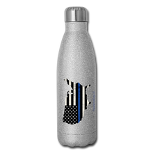 Load image into Gallery viewer, BLUE LINE USA - Insulated Stainless Steel Water Bottle - silver glitter