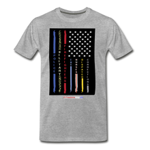 Load image into Gallery viewer, THIN LINES - Men's Premium T-Shirt - heather gray
