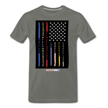 Load image into Gallery viewer, THIN LINES - Men's Premium T-Shirt - asphalt gray