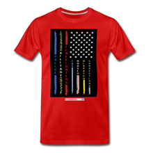 Load image into Gallery viewer, THIN LINES - Men's Premium T-Shirt - red