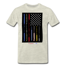 Load image into Gallery viewer, THIN LINES - Men's Premium T-Shirt - heather oatmeal