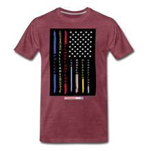 Load image into Gallery viewer, THIN LINES - Men's Premium T-Shirt - heather burgundy