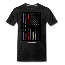 Load image into Gallery viewer, THIN LINES - Men's Premium T-Shirt - charcoal gray