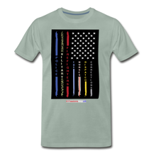 Load image into Gallery viewer, THIN LINES - Men's Premium T-Shirt - steel green