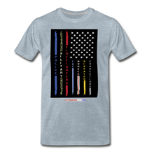 Load image into Gallery viewer, THIN LINES - Men's Premium T-Shirt - heather ice blue