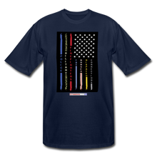 Load image into Gallery viewer, THIN LINES - Men's Tall T-Shirt - navy