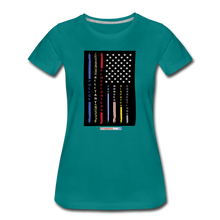 Load image into Gallery viewer, THIN LINES - Women’s Premium T-Shirt - teal