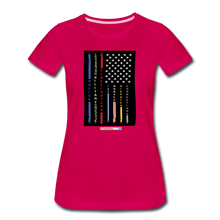 Load image into Gallery viewer, THIN LINES - Women’s Premium T-Shirt - dark pink