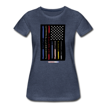 Load image into Gallery viewer, THIN LINES - Women’s Premium T-Shirt - heather blue