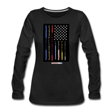 Load image into Gallery viewer, THIN LINES - Women's Premium Long Sleeve T-Shirt - black