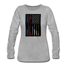 Load image into Gallery viewer, THIN LINES - Women's Premium Long Sleeve T-Shirt - heather gray