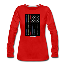 Load image into Gallery viewer, THIN LINES - Women's Premium Long Sleeve T-Shirt - red