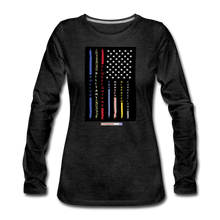 Load image into Gallery viewer, THIN LINES - Women's Premium Long Sleeve T-Shirt - charcoal gray