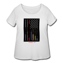 Load image into Gallery viewer, THIN LINES - Women’s Curvy T-Shirt - white